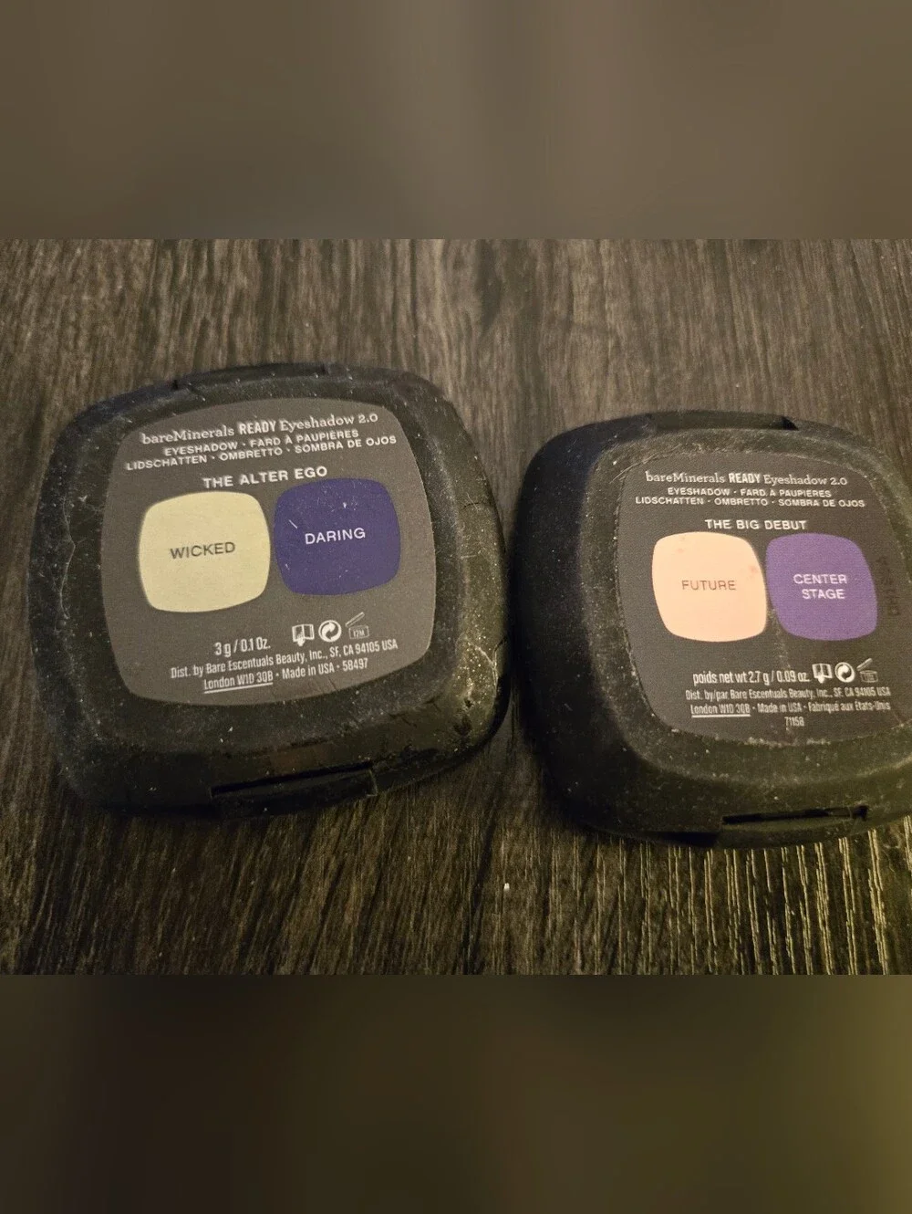 BareMinerals Duo Eyeshadow Compacts - Green & Pink Shades